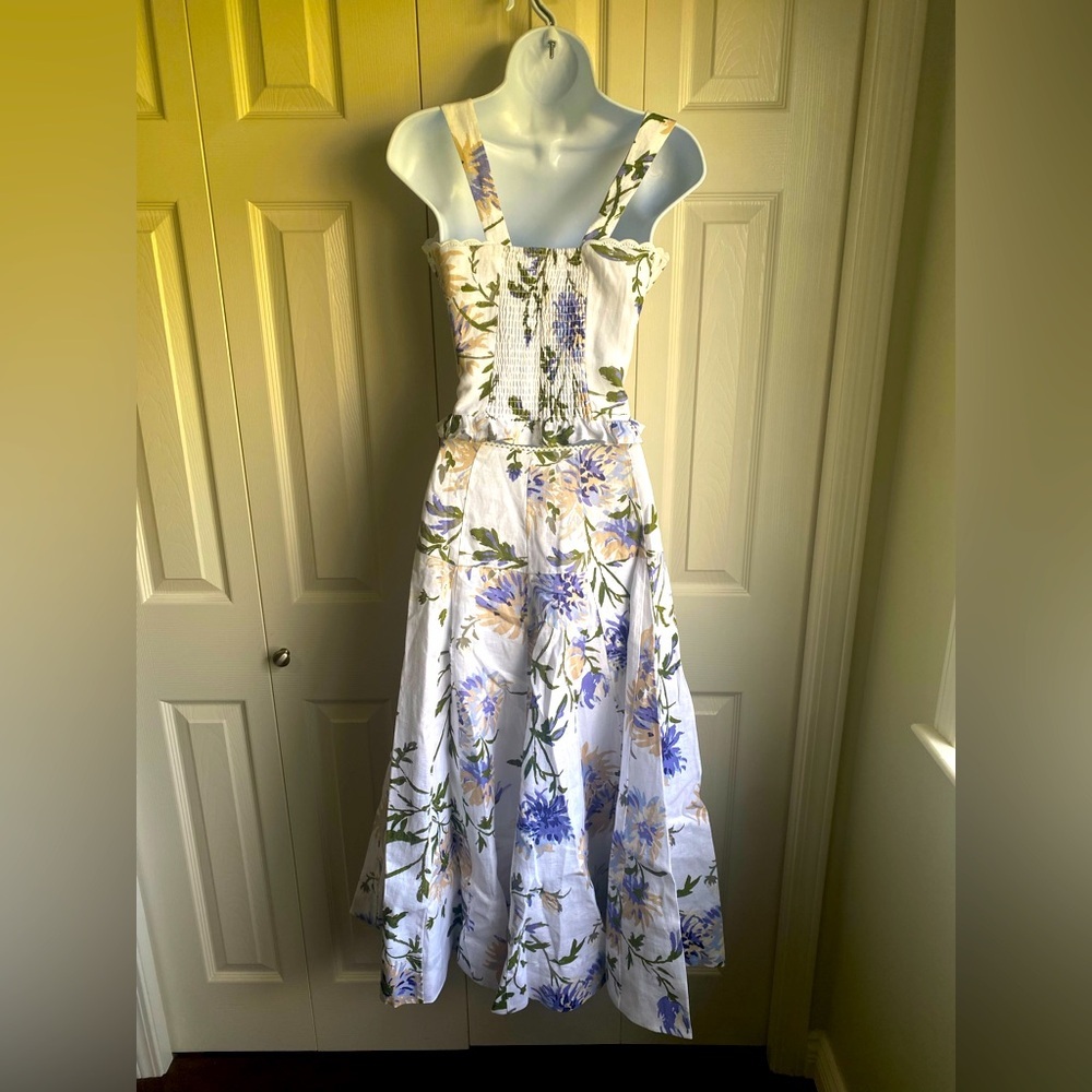 New Reformation Anatolia Linen Two Pieces Floral Size 6 Serenity - Picture 9 of 15